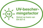 UV-beschermingsfactor 12 - Getest op basis van EN 927-6